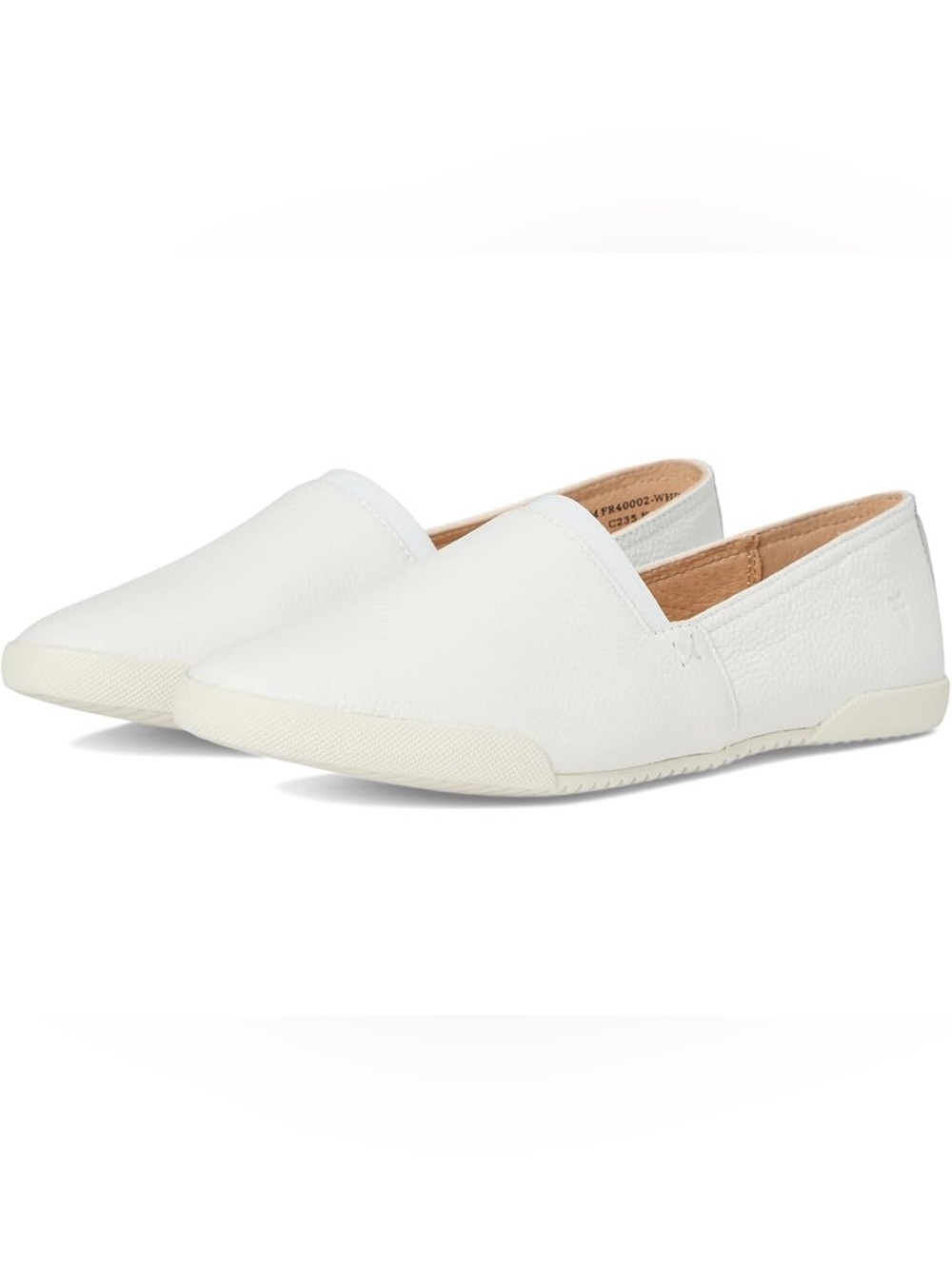 FRYE Melanie White Tumbled Leather Slip-On